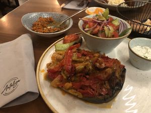 Imam Bayildi (stuffed aubergine )  at Antalya in London