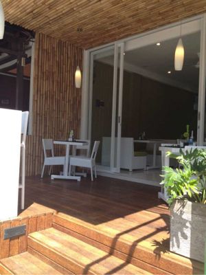 Outside seating at Falafel House in Kuta