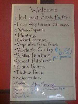 typical menu with price at Back to Edenz in Macon