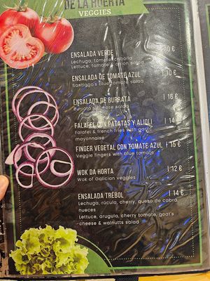 Menu. at Restaurante Trébol in Santiago De Compostela