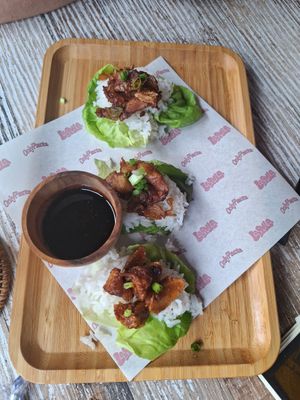 Mushroom lettuce wraps at The Hungry Tapir Bangsar in Wilayah Persekutuan Kuala Lumpur