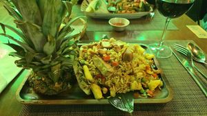 Rice and pineapple with tofu at Pattaya Restaurant in Porto