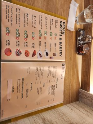 menu at MERCY Vegan Ramen in Osaka