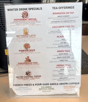 Dairy free clearly labeled, including syrups    at Rebel Dog Coffee Co in Berlin