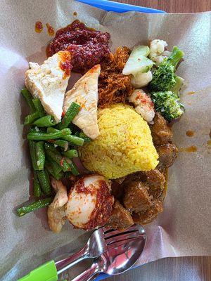 Nasi Tumpeng (Special, not always available) at Pawon Vegetarian in Singapore