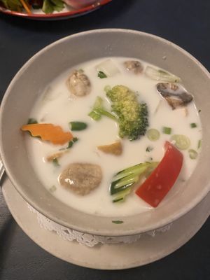 Coconut soup  at A Little Thai Kitchen in New Jersey