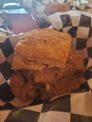 Country style chicky biscuit at Street Beet in Detroit