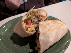 Breakfast burrito at Street Beet in Detroit