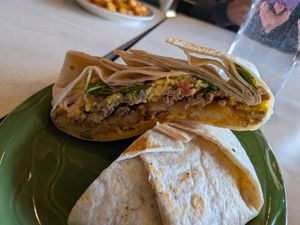 Breakfast wrap at Street Beet in Detroit