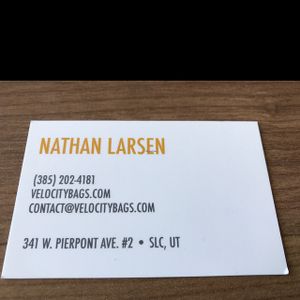 contact for business at Velo City Bags in Salt Lake City