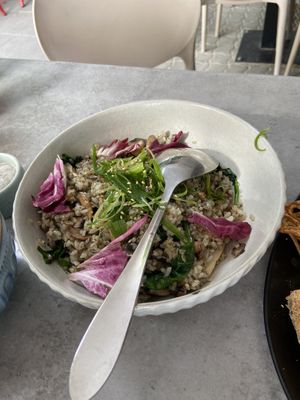 Teriyaki fried rice with oyster mushrooms  at Bobibao in Bowden