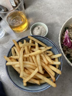 Fries with vegan truffle aiolii  at Bobibao in Bowden