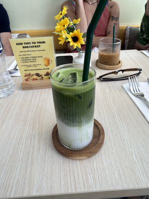 Matcha with coconut milk  at Sunny Side Up Café Samui in Koh Samui