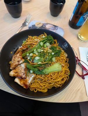 Vegan tofu yakisoba at Maki & Ramen in Sheffield