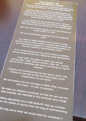 Ethos: organic & healthful at San Domenico Caffe in Kosice