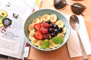 Banana Oatmeal with coconut milk at San Domenico Caffe in Kosice