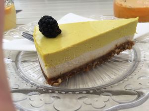 Mango raw cake at San Domenico Caffe in Kosice