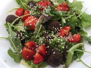 Raw falafel salad at San Domenico Caffe in Kosice