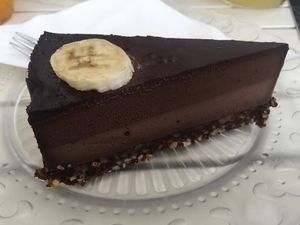 Chocolate and banana raw cake  at San Domenico Caffe in Kosice