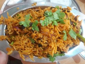 mushroom biriyani at Saravana Bhavan- Bur Dubai in Dubai