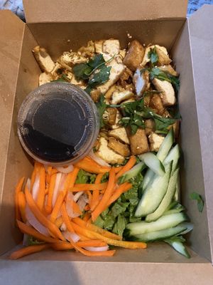 Dry noodles  at Pho Viet Lotus Restaurant in Vancouver