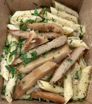 grilled chikn alfredo penne!  at Plant Italia in Creve Coeur