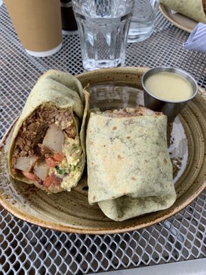 Breakfast burrito. Straight 🔥  at Avo in Nashville