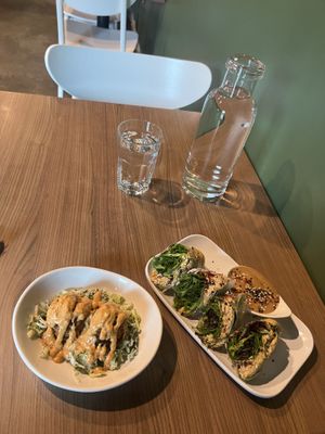 Crab cakes & spring rolls   at Avo in Nashville