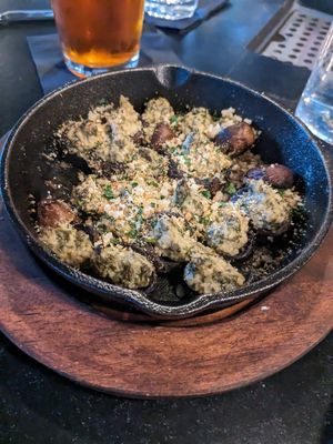 New stuffed mushrooms are spectacular! at Avo in Nashville