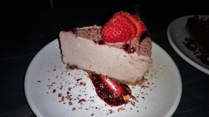 vegan cheese cake at Avo in Nashville