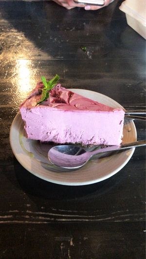 raspberry “cheese” cake  at Avo in Nashville