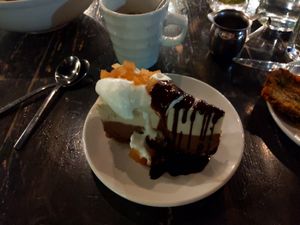 Chocolate pear cheesecake at Avo in Nashville