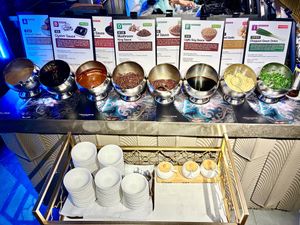 Sauce station at Tony Wong - Hot Pot Restaurant - JVC in Dubai