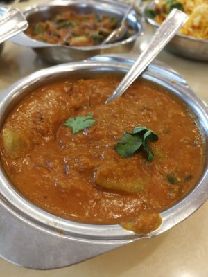 This might be the brinjal dish at Saravana Bhavan - Bangsar in Kuala Lumpur