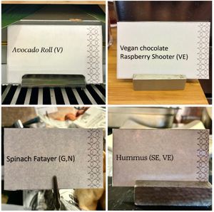 Allergens are clearly labelled  at The World Eatery in Dubai