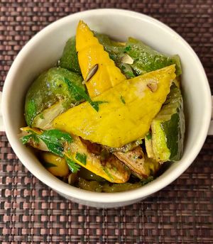 Sautéed vegetable medley  at The World Eatery in Dubai