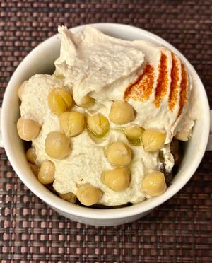 Hummus bowl at The World Eatery in Dubai