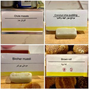 Allergens clearly labelled  at Mina's Kitchen Dubai in Dubai