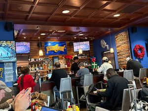 Bar with outlets  at SweetWater Last Cast Bar & Grill in Atlanta