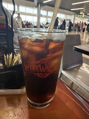 Soda with Non-Plastic Straw  at SweetWater Last Cast Bar & Grill in Atlanta