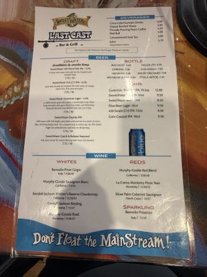 Drink Menu  at SweetWater Last Cast Bar & Grill in Atlanta