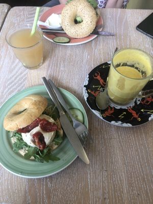 Vegan bagel  at Bagels & Beans - Haarlemmerdijk in Amsterdam