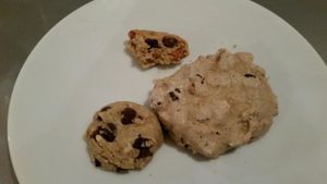 Chocolate Chip Cookies 2 ways - raw and cooked - both very good at RASA Kitchen + Juice Bar in Santa Fe