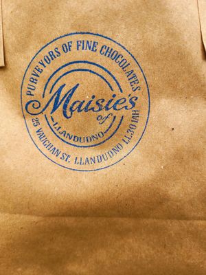 Maisie's Logo. at Maisie's Chocolate Shop in Wales