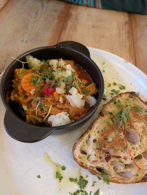 Fake meat stew (can't remember the name) - starter at Plantuguese in Bristol