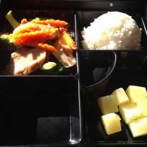 sautéed soy chicken and broccoli lunch box at Forest Thai in Staten Island