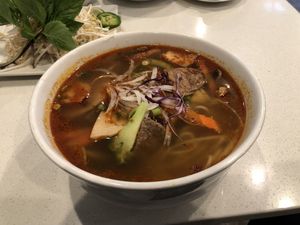 Spicy beef soup  at Tamarind Vietnamese Grill and Noodle House in Calgary