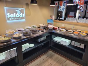 Salad bar at Yummy Buffet in Uusimaa