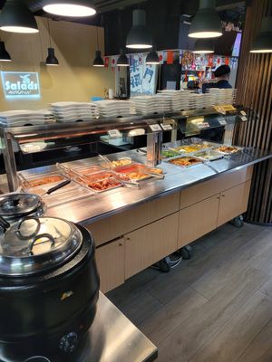 Hot dishes at Yummy Buffet in Uusimaa