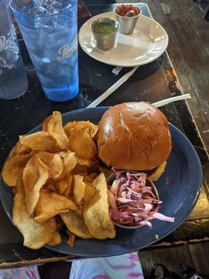 BBQ jackfruit burger at The Wherehouse in Newburgh